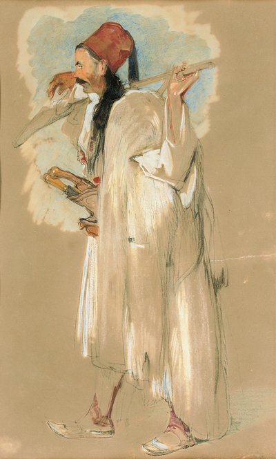 Suliote wojownik autorstwa John Frederick Lewis