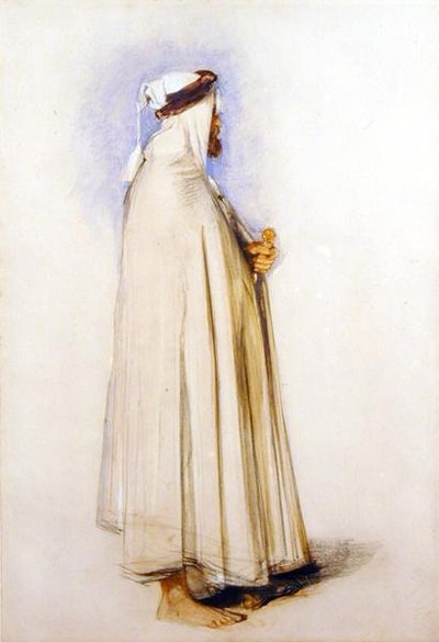 Arab (akwarela na ołówku na papierze) autorstwa John Frederick Lewis