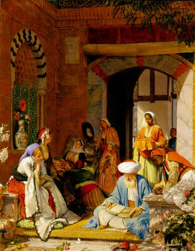 „A modlitwa wiary uratuje chorych”, z Listu Jakuba 5:15 (olej na panelu) autorstwa John Frederick Lewis