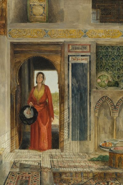 Wejście do haremu, 1871 (patrz także 131708) autorstwa John Frederick Lewis