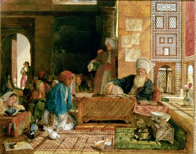 Wnętrze szkoły, Kair (patrz także 22700 i 43799) autorstwa John Frederick Lewis
