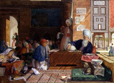 Wnętrze szkoły, Kair (wc) (patrz także 22700) autorstwa John Frederick Lewis