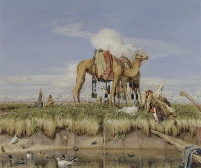 Nad brzegiem Nilu, Górny Egipt autorstwa John Frederick Lewis