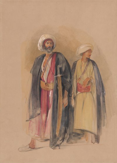 Szejk Hussein z Gebel Tor i jego syn autorstwa John Frederick Lewis