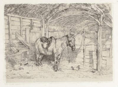 Scena w stajni autorstwa John Frederick Lewis