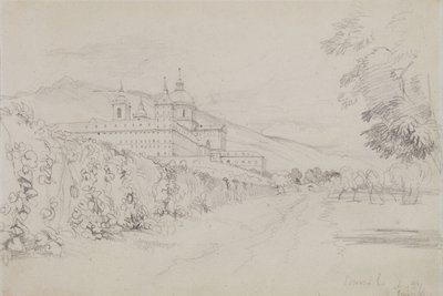 Escorial, Madryt, 1832 (ołówek) autorstwa John Frederick Lewis