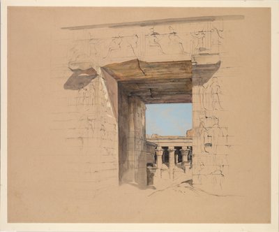 Świątynia Edfu: Drzwi Pylon autorstwa John Frederick Lewis