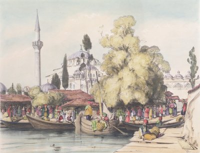 Tophana, tablica 15 z „Ilustracji Konstantynopola”, rytowana przez artystę, wyd. 1838 autorstwa John Frederick Lewis