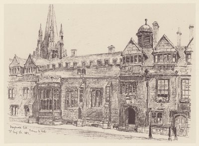 Brasenose College (litografia) autorstwa John Fulleylove