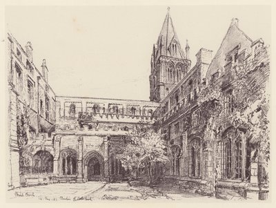 Christ Church Cloisters (litografia) autorstwa John Fulleylove