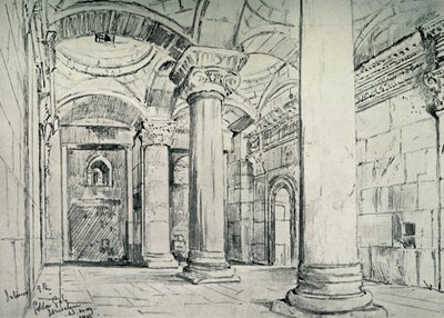 Jerozolima - Wnętrze Złotej lub Pięknej Bramy, 1902. autorstwa John Fulleylove