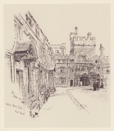 Jesus College (litografia) autorstwa John Fulleylove