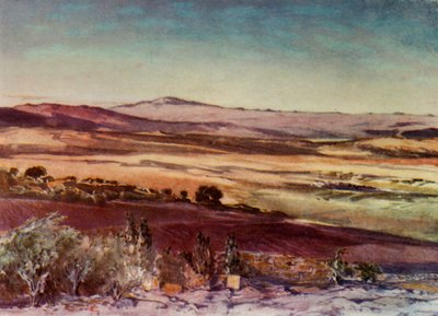 Góra Hermon ze zboczy Tabor, 1902. autorstwa John Fulleylove