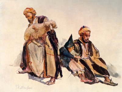 Pasterze syryjscy i pasterz, 1902. autorstwa John Fulleylove