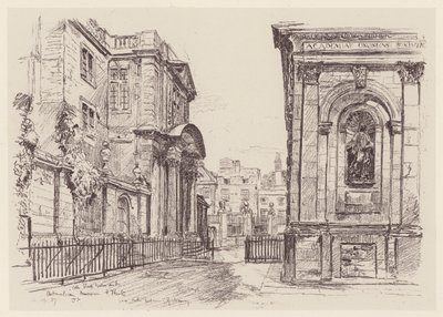 Muzeum Ashmolean (litografia) autorstwa John Fulleylove