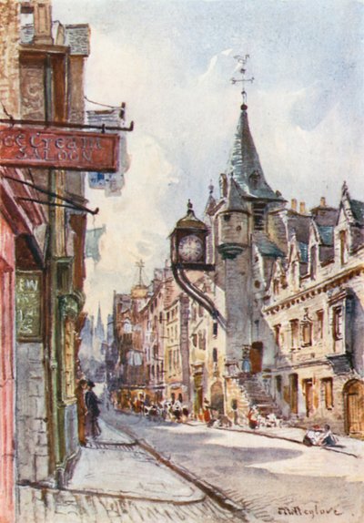 Tolbooth Canongate, patrząc na zachód autorstwa John Fulleylove