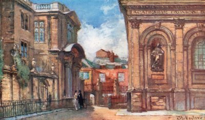 Stare Muzeum Ashmolean i Teatr Sheldonian (kolorowa litografia) autorstwa John Fulleylove