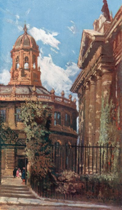 Teatr Sheldonian i budynki Old Clarendon (kolorowa litografia) autorstwa John Fulleylove