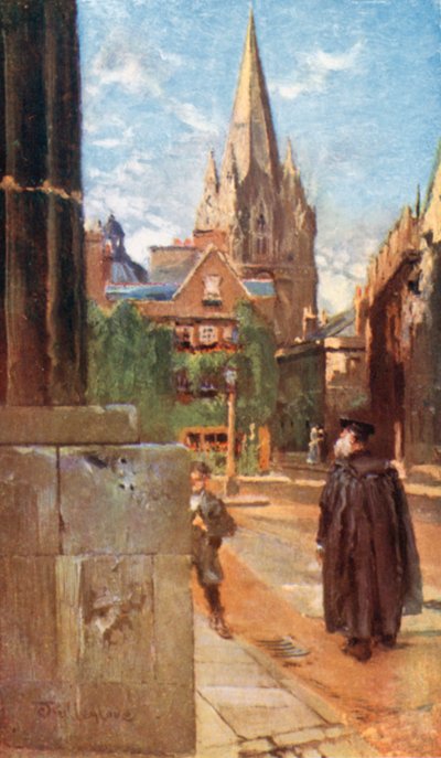 Kościół uniwersytecki Najświętszej Marii Panny (kolorowa litografia) autorstwa John Fulleylove