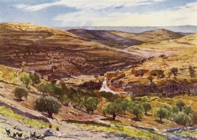 Valley of Hinnom, z Hill of Offense (kolor lito) autorstwa John Fulleylove