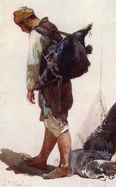 Water-Carrier (postać stojąca) (kolor lito) autorstwa John Fulleylove