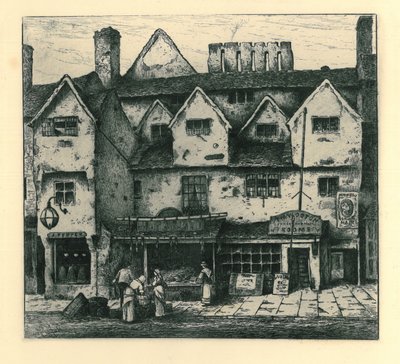 Old Houses, Digbeth, Walsall, z "Remnants Of Old Wolverhampton" Vol.I. No.s 1-37, opublikowane w 1880 r. autorstwa John Fullwood