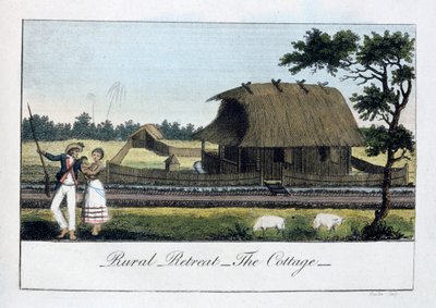 Wiejskie Ustronie, Chata, 1813 autorstwa John Gabriel Stedman