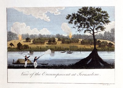 Widok na obóz w Jerusalam, 1813 autorstwa John Gabriel Stedman