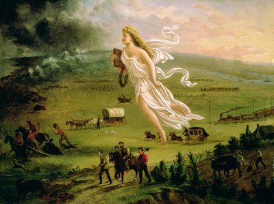 Amerykański postęp, 1872 autorstwa John Gast
