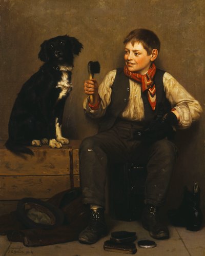 Nie da się namówić, autorstwa John George Brown