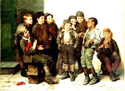 Taniec uliczny, 1883 autorstwa John George Brown