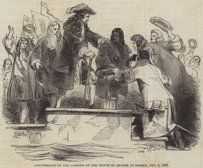 Rocznica lądowania księcia Orańskiego w Torbay, 5 listopada 1688 autorstwa John Gilbert
