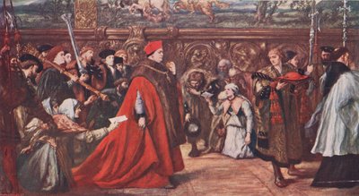 Kardynał Wolsey w procesji do Westminster Hall 1515 autorstwa John Gilbert