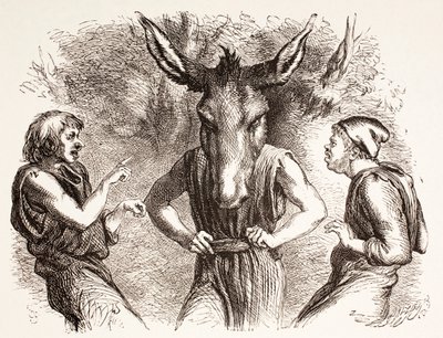 Ilustracja do Snu nocy letniej, z "The Illustrated Library Shakespeare", wydanej w Londynie w 1890 r. autorstwa John Gilbert