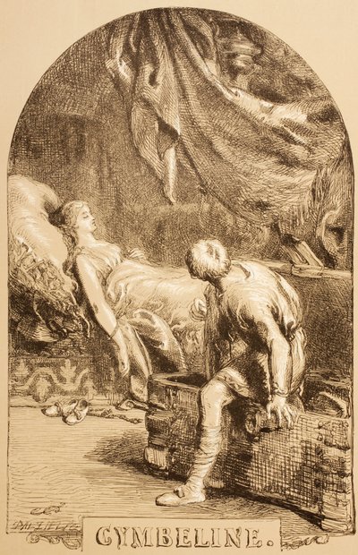 Ilustracja do Cymbeline z „The Illustrated Library Shakespeare”, opublikowana w Londynie 1890 autorstwa John Gilbert