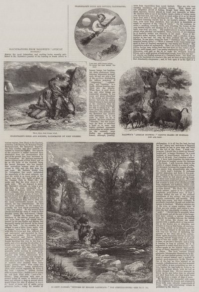 Ilustracje z afrykańskiego polowania Baldwina autorstwa John Gilbert