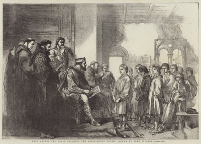 Król Alfred Wielki nauczający młodzież anglosaską autorstwa John Gilbert