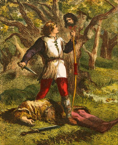 Robin Hood i Guy z Gisborne autorstwa John Gilbert