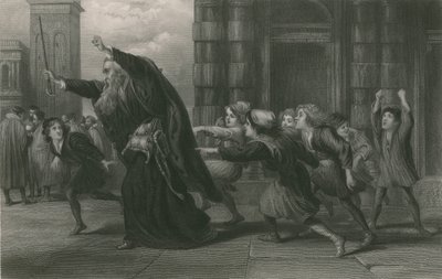 Shylock po procesie, kupiec wenecki autorstwa John Gilbert