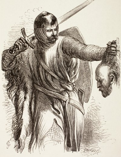 Drań z głową Austrii, 1890 autorstwa John Gilbert