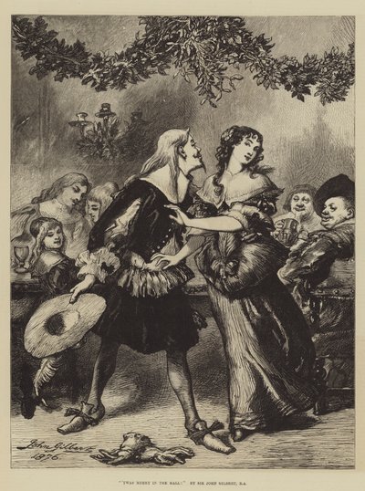 „Twas Merry w Sali! autorstwa John Gilbert