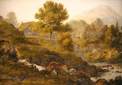 Górska zagroda (akwarela na papierze) autorstwa John Glover