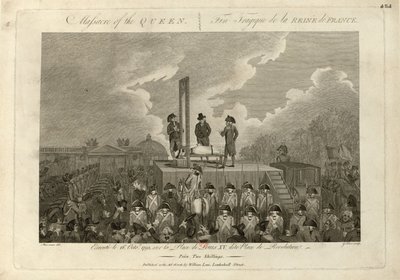 Egzekucja Marii Antoniny 16 października 1793, 1793-1794. autorstwa John Goldar
