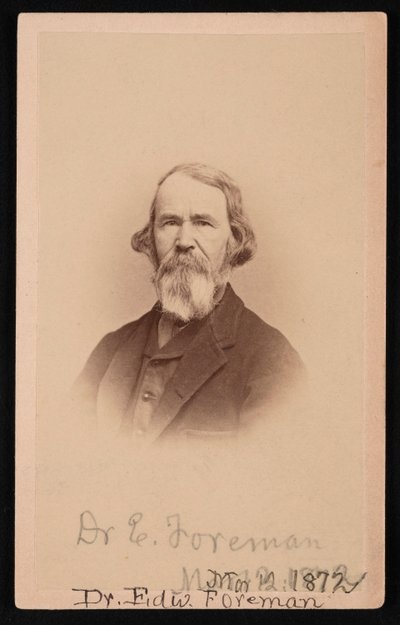 Portret dr Edwarda R. Foremana 1808-1885, 12 marca 1872 r. autorstwa John Goldin