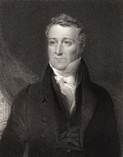 William Huskisson, rycina Johna Cochrana (fl.1821-65), z „Narodowej Galerii Portretów, tom II”, wydana ok. 1835 autorstwa John Graham