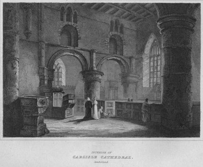 Wnętrze katedry w Carlisle. Cumberland, 1814 autorstwa John Greig