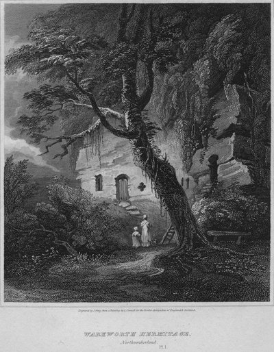 Pustelnia Warkworth, Northumberland, 1814 autorstwa John Greig