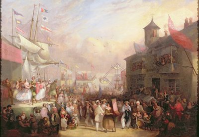 Targi na nabrzeżu, 1850 autorstwa John Grenfell Moyle
