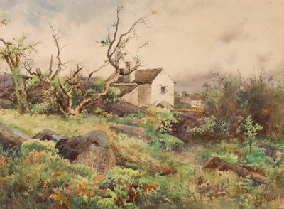 Village and Blackthorn, Humberston (wc ant popieriaus)poli autorstwa John Guttridge Sykes
