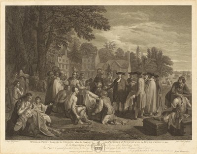Traktat Williama Penna z Indianami autorstwa John Hall after Benjamin West